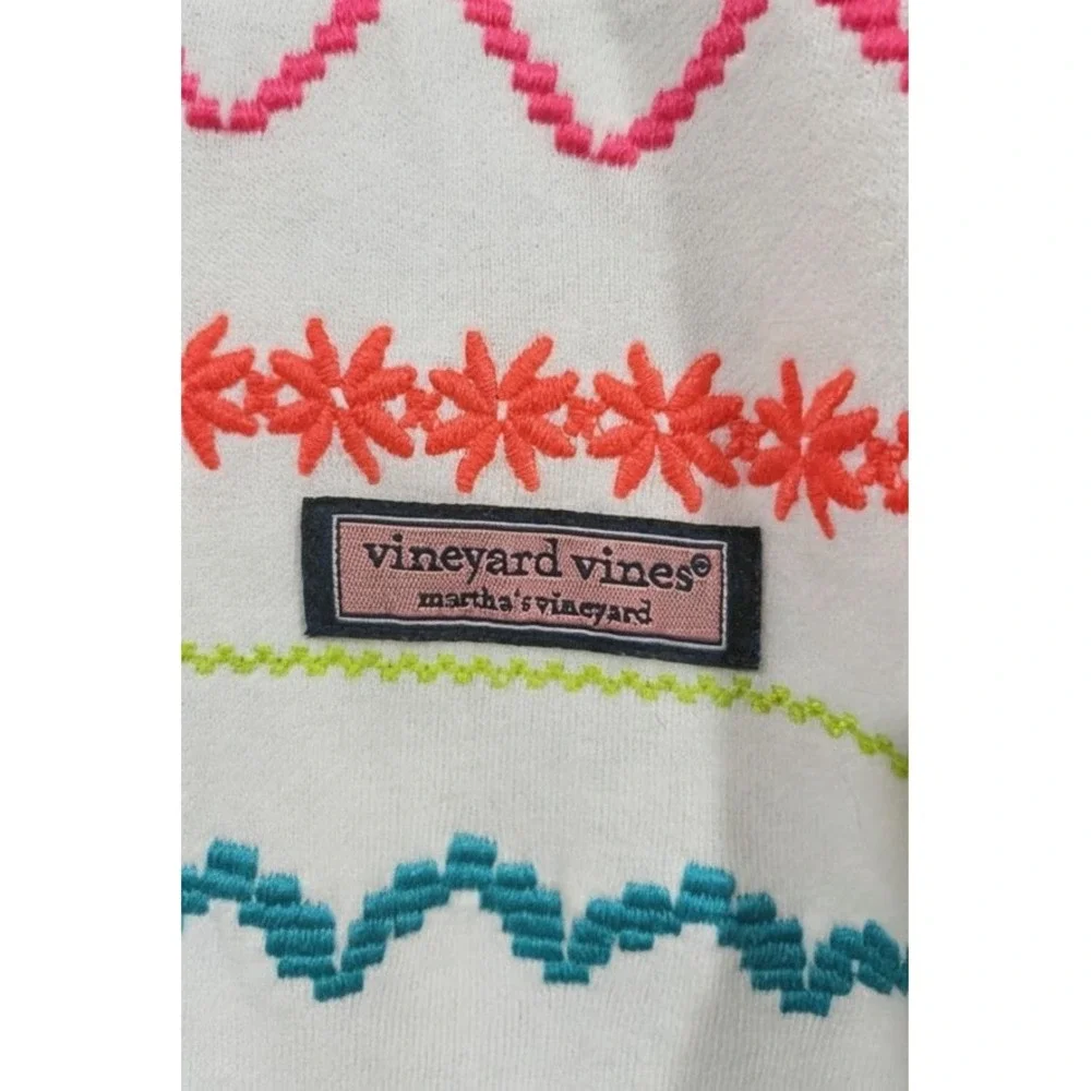 Vineyard Vines Women's Medium Embroidered Shep Shirt Quarter Zip Coastal Prep - Picture 13 of 16